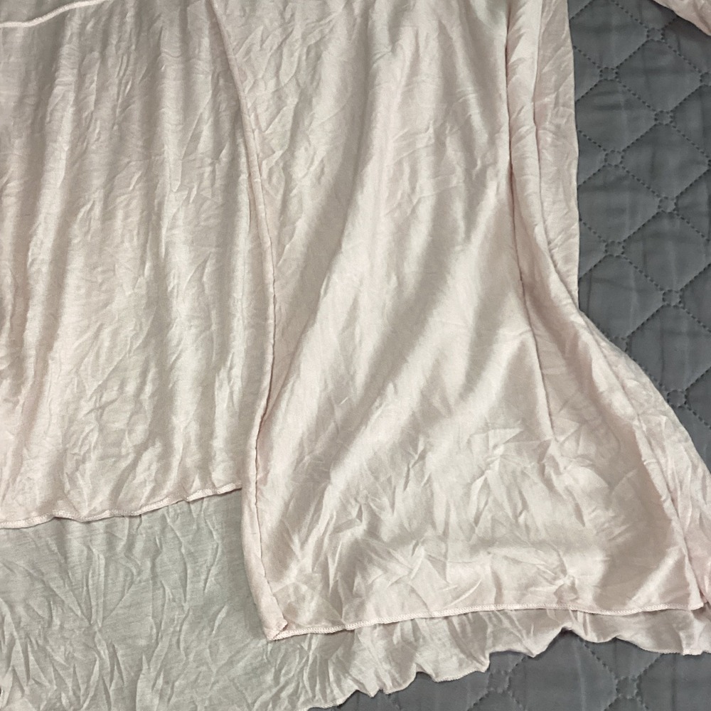 Comfy USA Light Pink Long Sleeve Asymmetrical Hem Tunic Top Womens Size Med - Picture 5 of 8